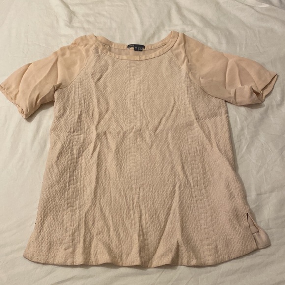 Vince Snakeskin Textured Short-sleeve Tunic Top - Picture 6 of 7